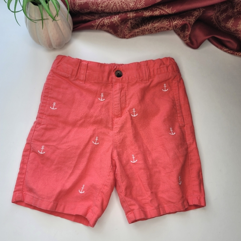 Janie and Jack Linen Blend Shorts Coral Size 5